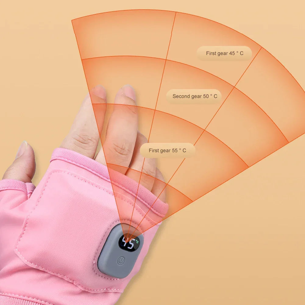 ThermoGrip Heated Gloves – 360° All-Around Heat, Rechargeable & Windproof with Touchscreen Function