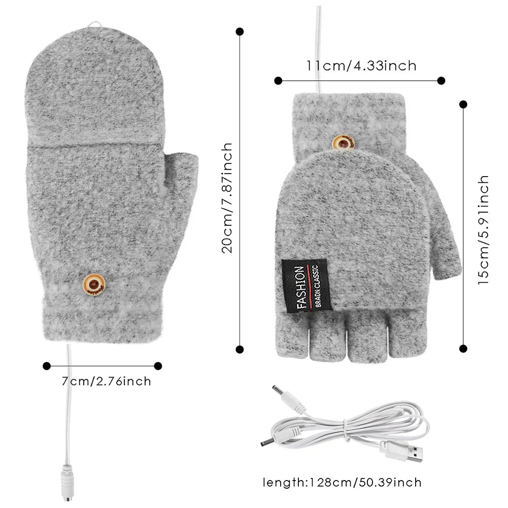 ThermoLoom USB heated gloves with 3 heat levels