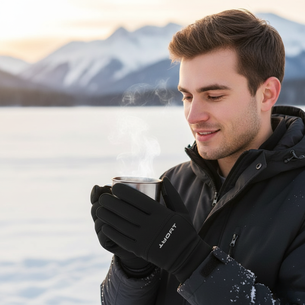 ThermoSport 360° Winter Gloves with Grip for Snow, Rain & Cold
