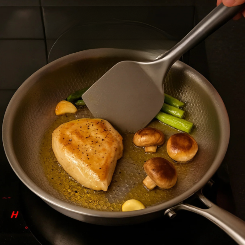 Titanium Induction Frying Pan – Hammered, Durable and Elegant