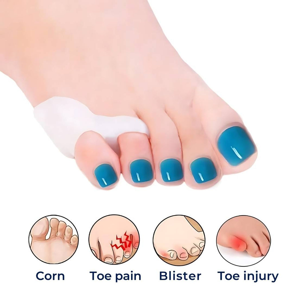 ToeGuard Orthopedic Toe Spacers | Bunionette Corrector - Little Toe Straightener - for Bunions - Hammertoe and Toe Align