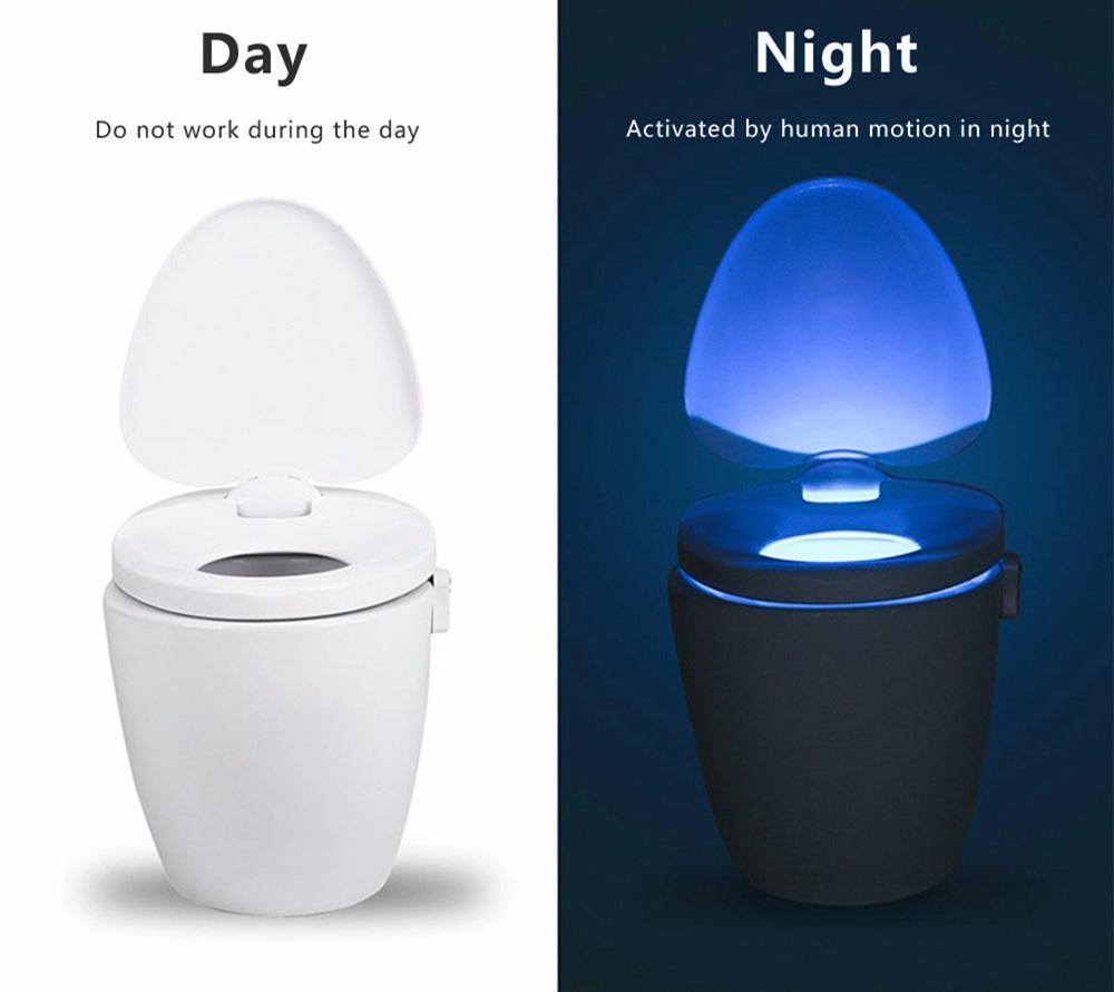 Toilet Bowl LED Night Light with Motion Sensor