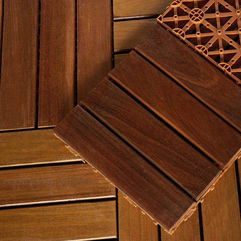 Traditional Interlocking Wood Composite Outdoor Floor Tiles