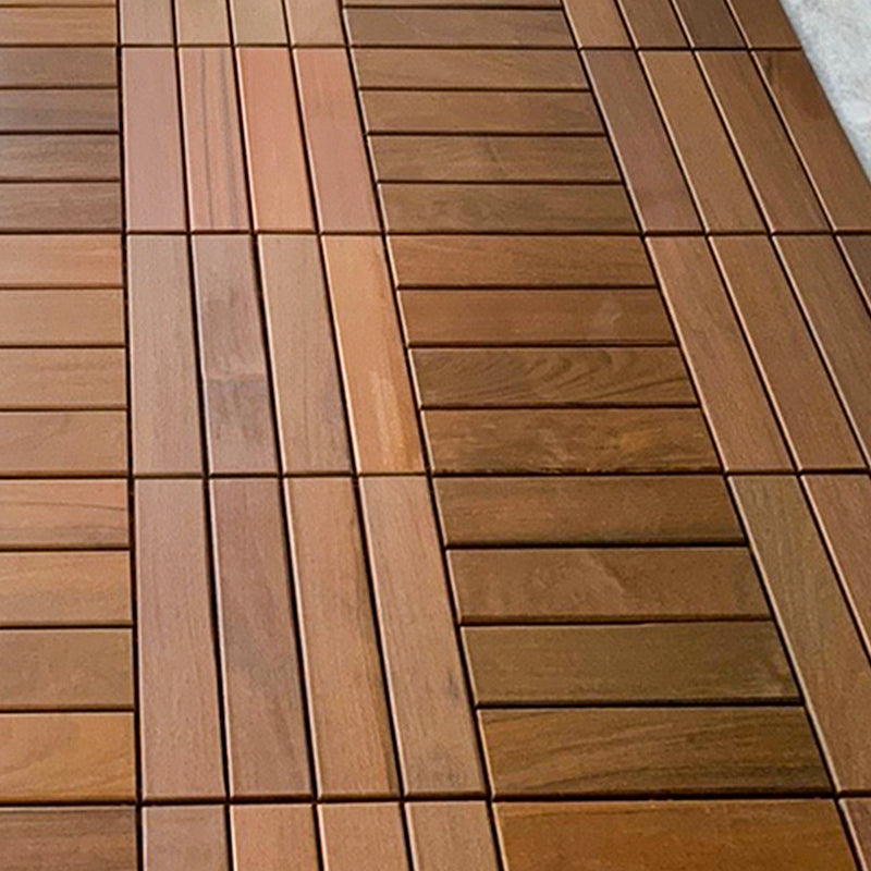 Traditional Interlocking Wood Composite Outdoor Floor Tiles