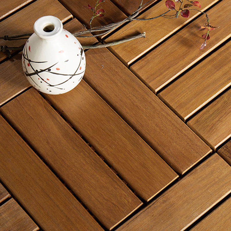 Traditional Interlocking Wood Composite Outdoor Floor Tiles