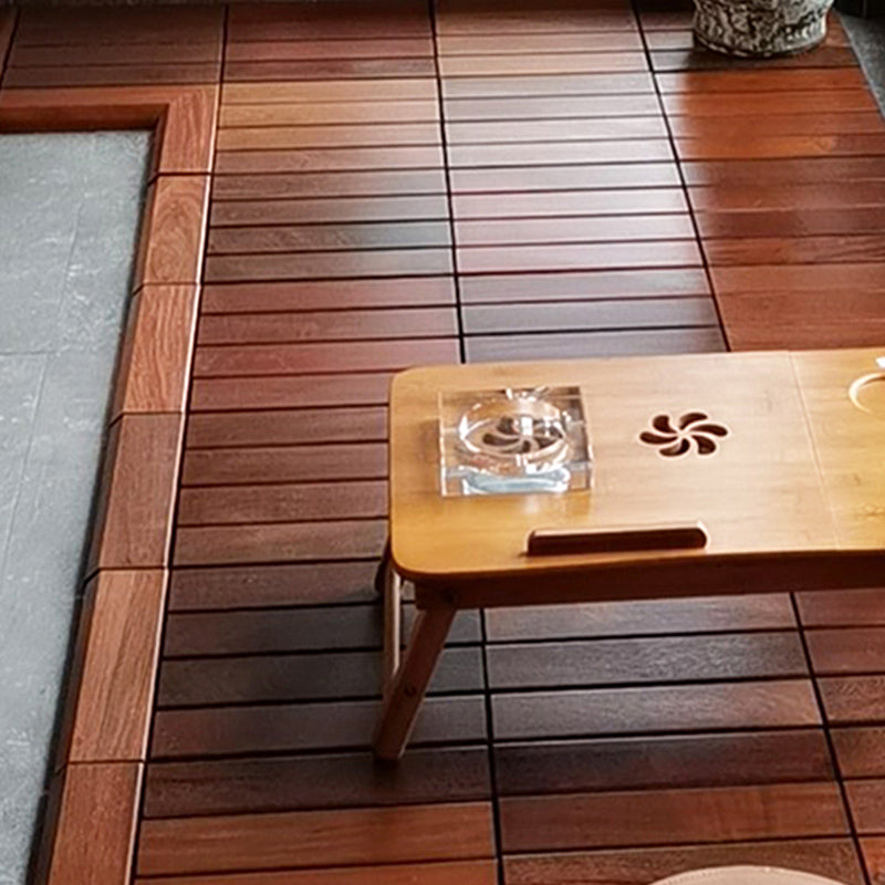 Traditional Interlocking Wood Composite Outdoor Floor Tiles