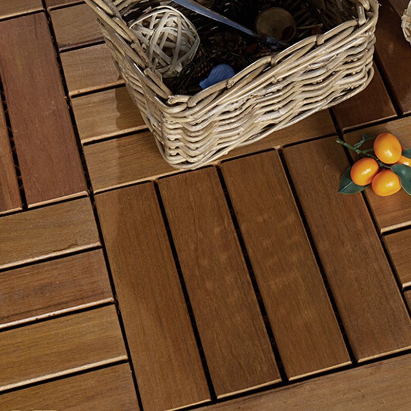 Traditional Interlocking Wood Composite Outdoor Floor Tiles
