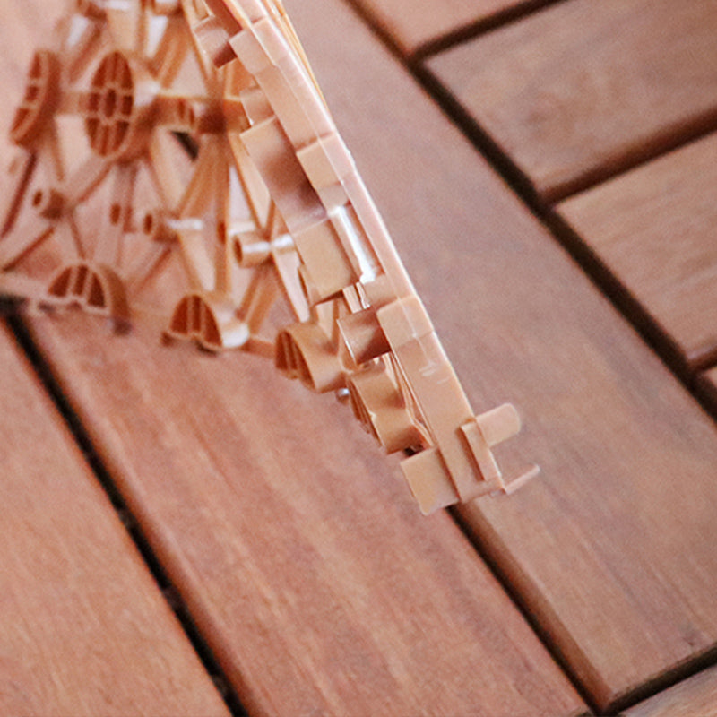 Traditional Interlocking Wood Composite Outdoor Floor Tiles