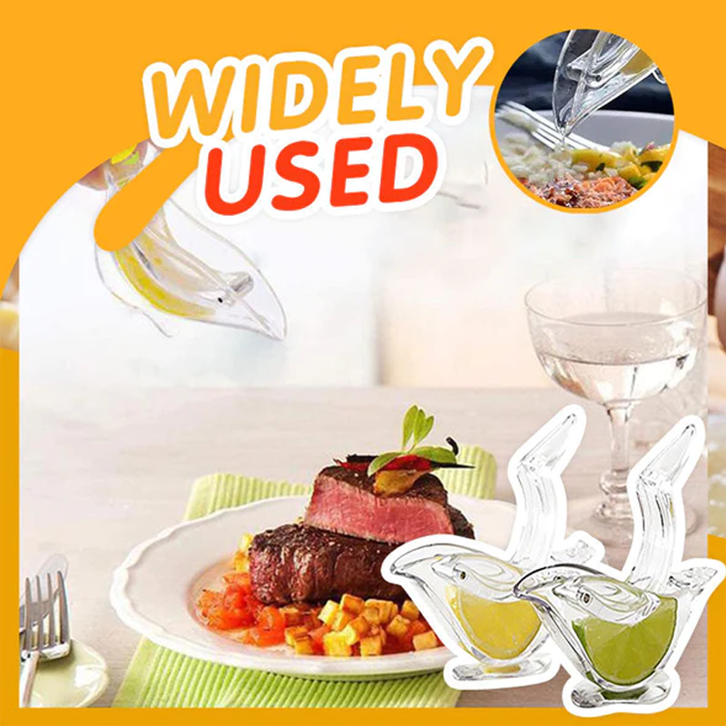 Transparent Manual Lemon Juicer with Bird Design