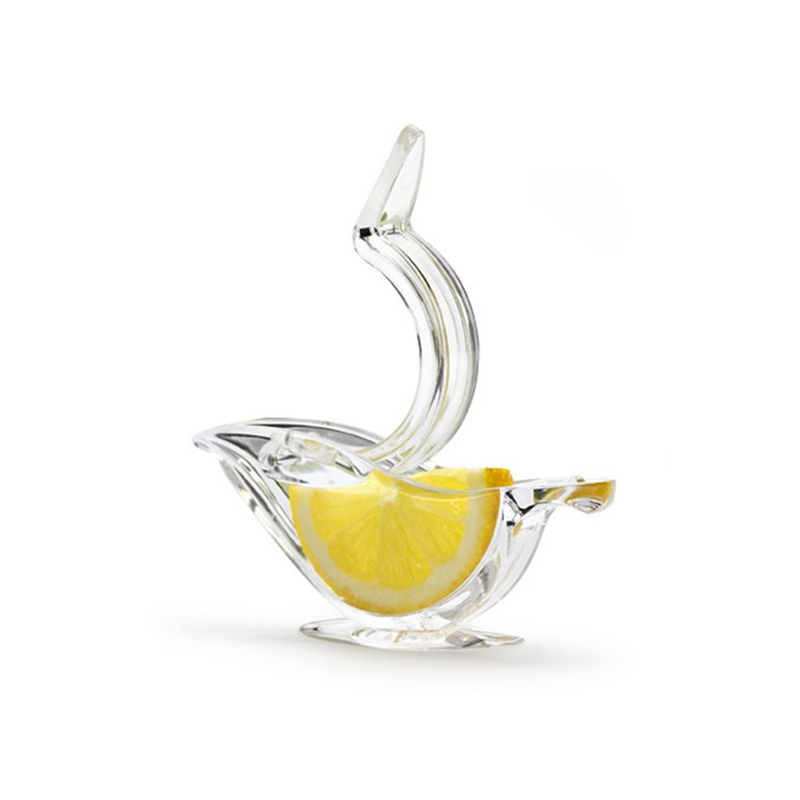 Transparent Manual Lemon Juicer with Bird Design