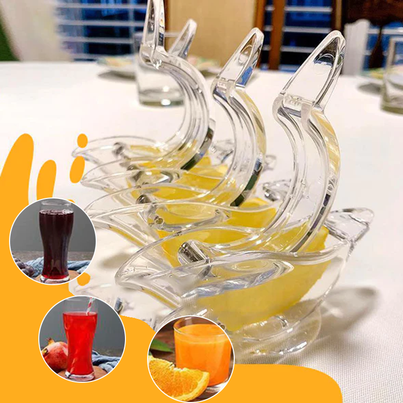 Transparent Manual Lemon Juicer with Bird Design