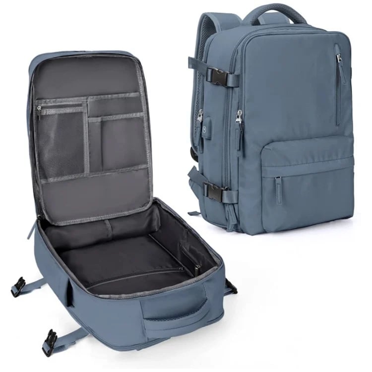 Travel Backpack with Shoe Compartment and USB Port