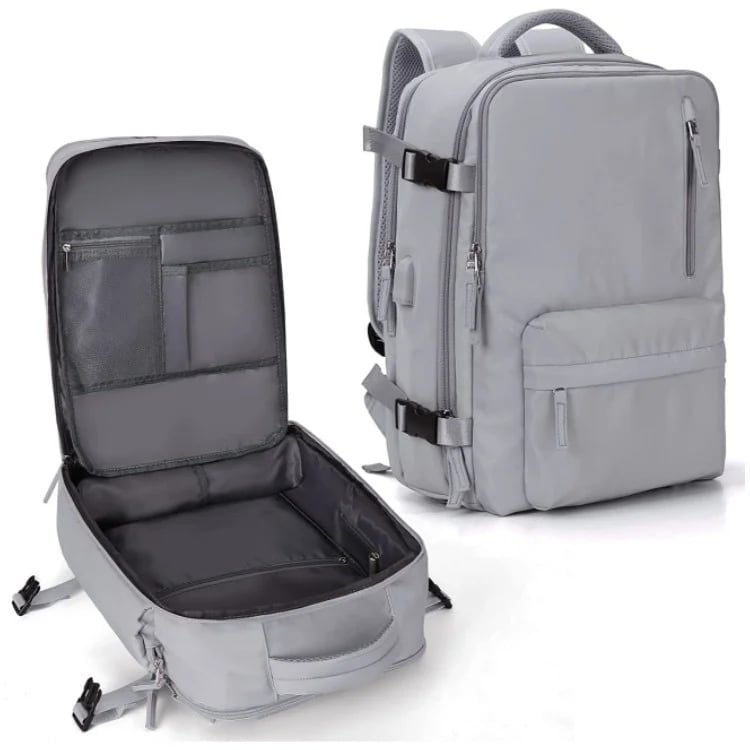 Travel Backpack with Shoe Compartment and USB Port