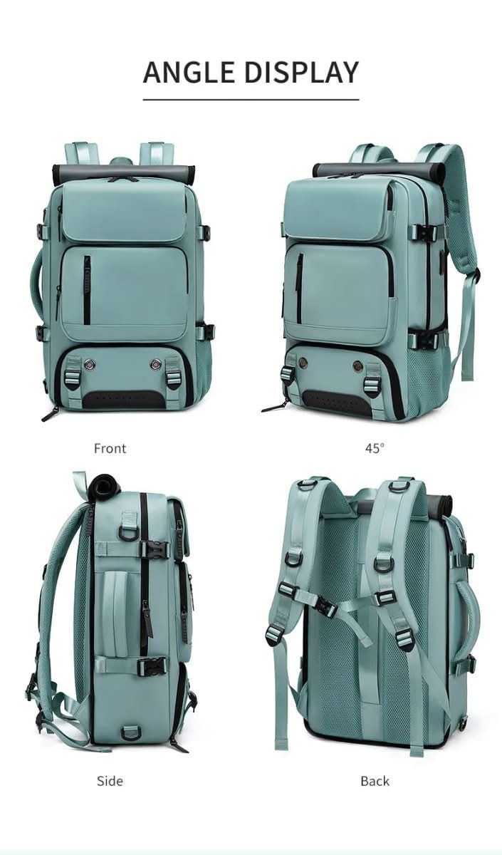 Travel Backpack with USB Port, Shoe Compartment & Anti-Theft Pocket