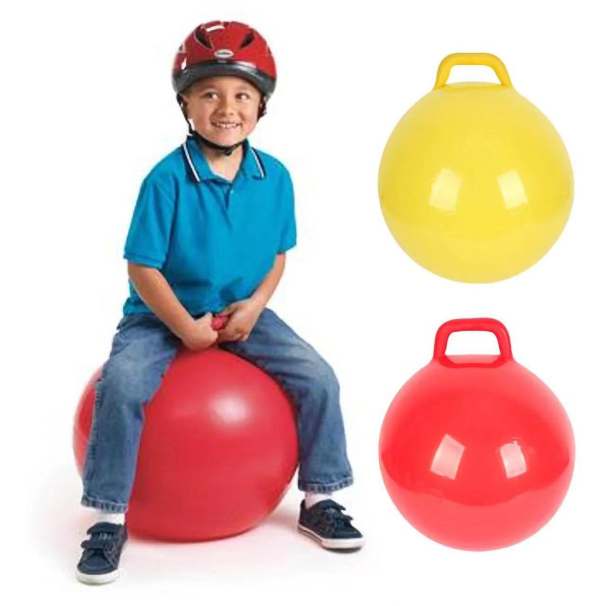 Unisex Jump Ball with Easy-Grip Handle