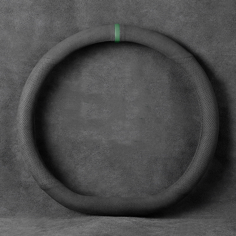 Universal Anti-Slip Steering Wheel Cover with Breathable Microfiber for Round & D-Shaped Wheels