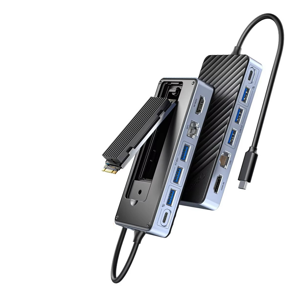 USB-C Laptop Docking Station with Built-In SSD Enclosure