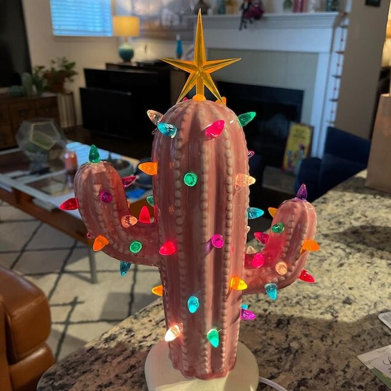Vintage Lighted Christmas Cactus