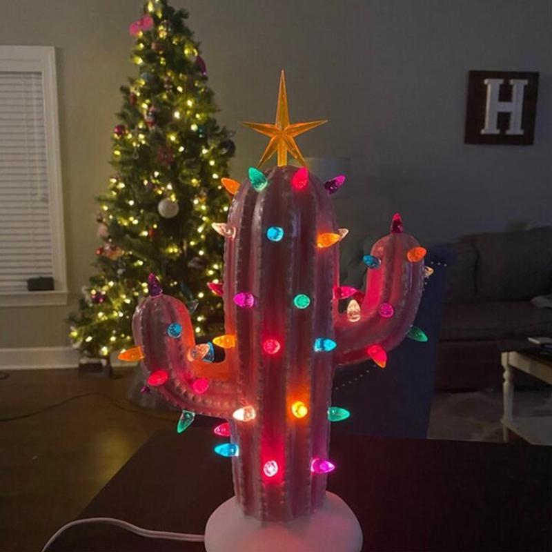 Vintage Lighted Christmas Cactus