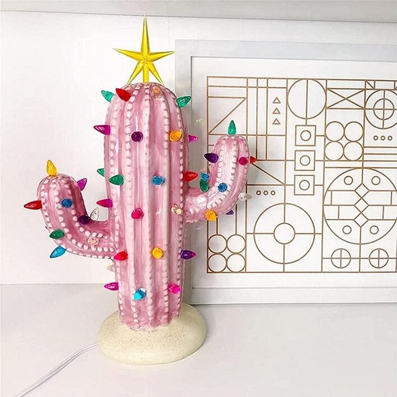 Vintage Lighted Christmas Cactus