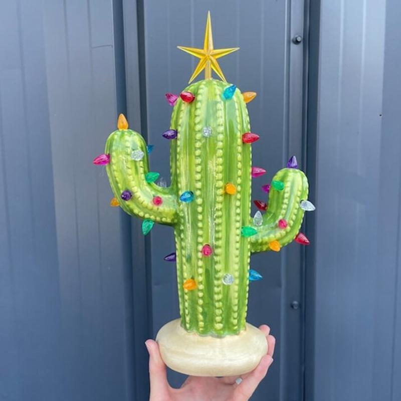 Vintage Lighted Christmas Cactus