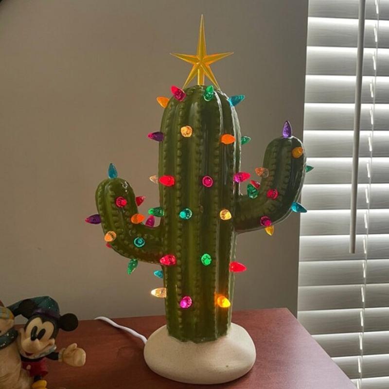 Vintage Lighted Christmas Cactus