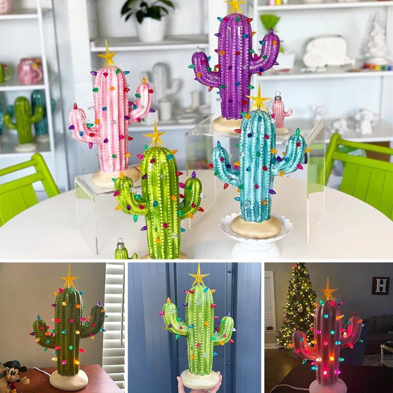 Vintage Lighted Christmas Cactus