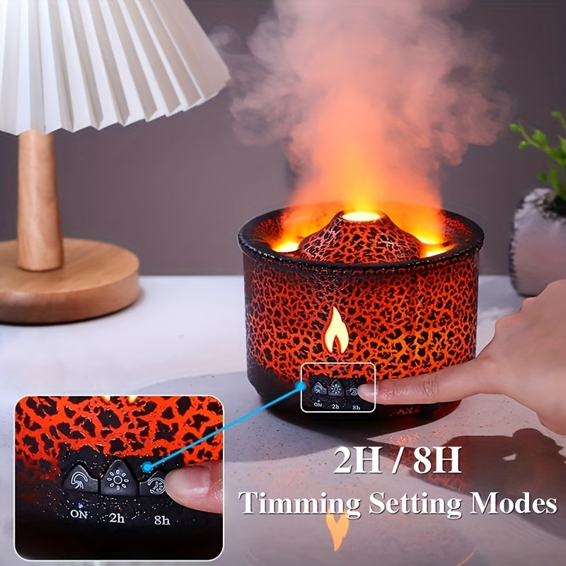 Volcanic Flame Humidifier & Essential Oil Diffuser
