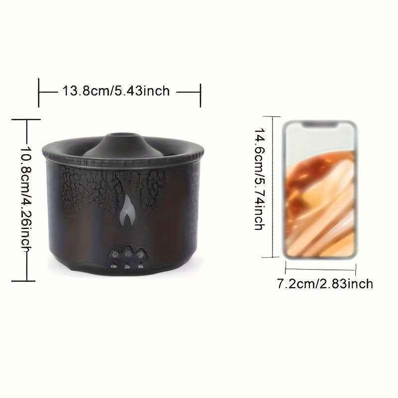 Volcanic Flame Humidifier & Essential Oil Diffuser