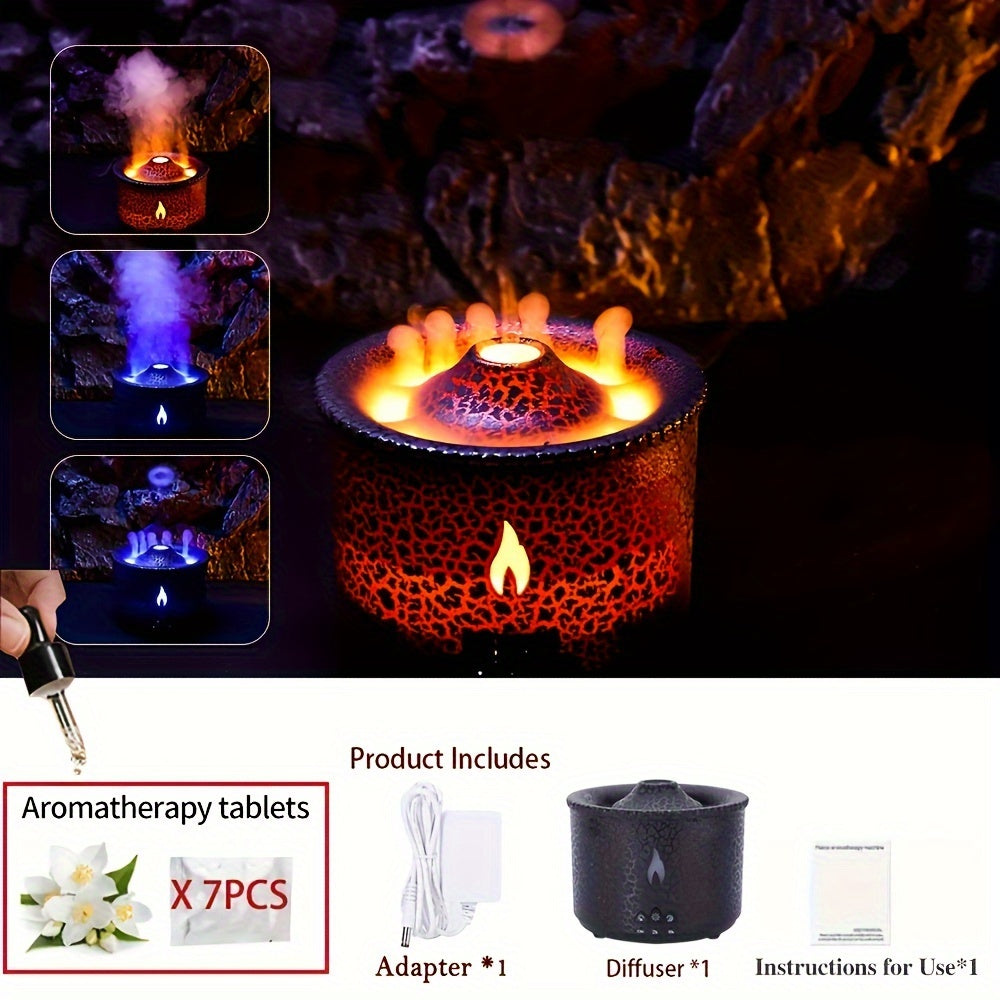 Volcanic Flame Humidifier & Essential Oil Diffuser
