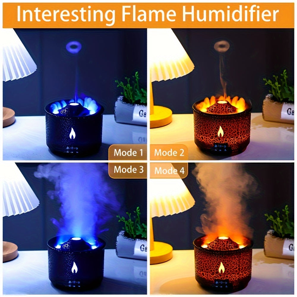 Volcanic Flame Humidifier & Essential Oil Diffuser