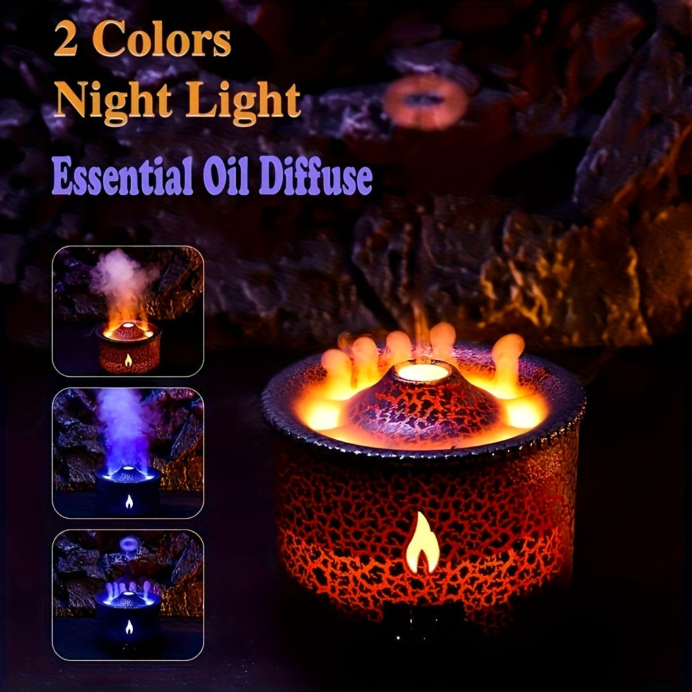 Volcanic Flame Humidifier & Essential Oil Diffuser