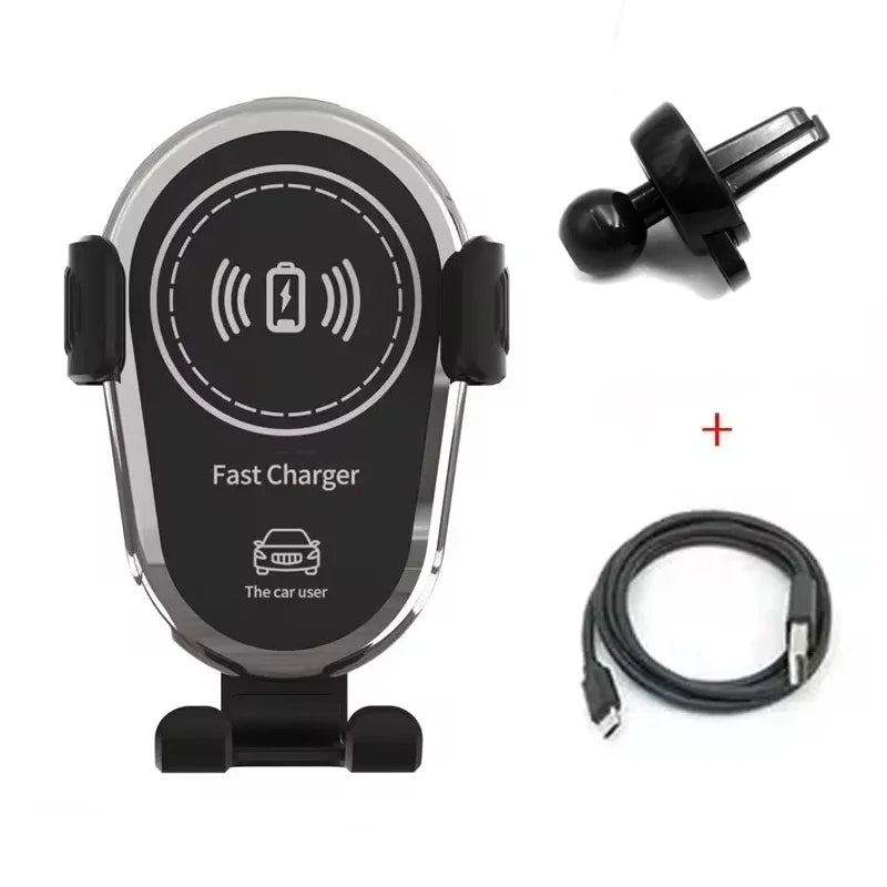 Voltano Auto Phone Holder with Wireless Fast Charging and Automatic Locking for Air Vent