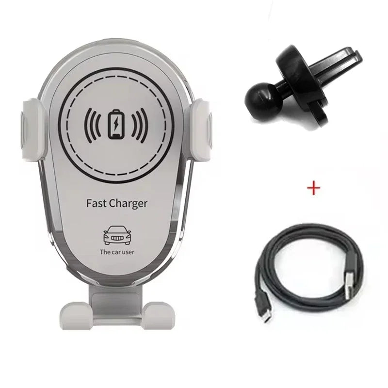 Voltano Auto Phone Holder with Wireless Fast Charging and Automatic Locking for Air Vent