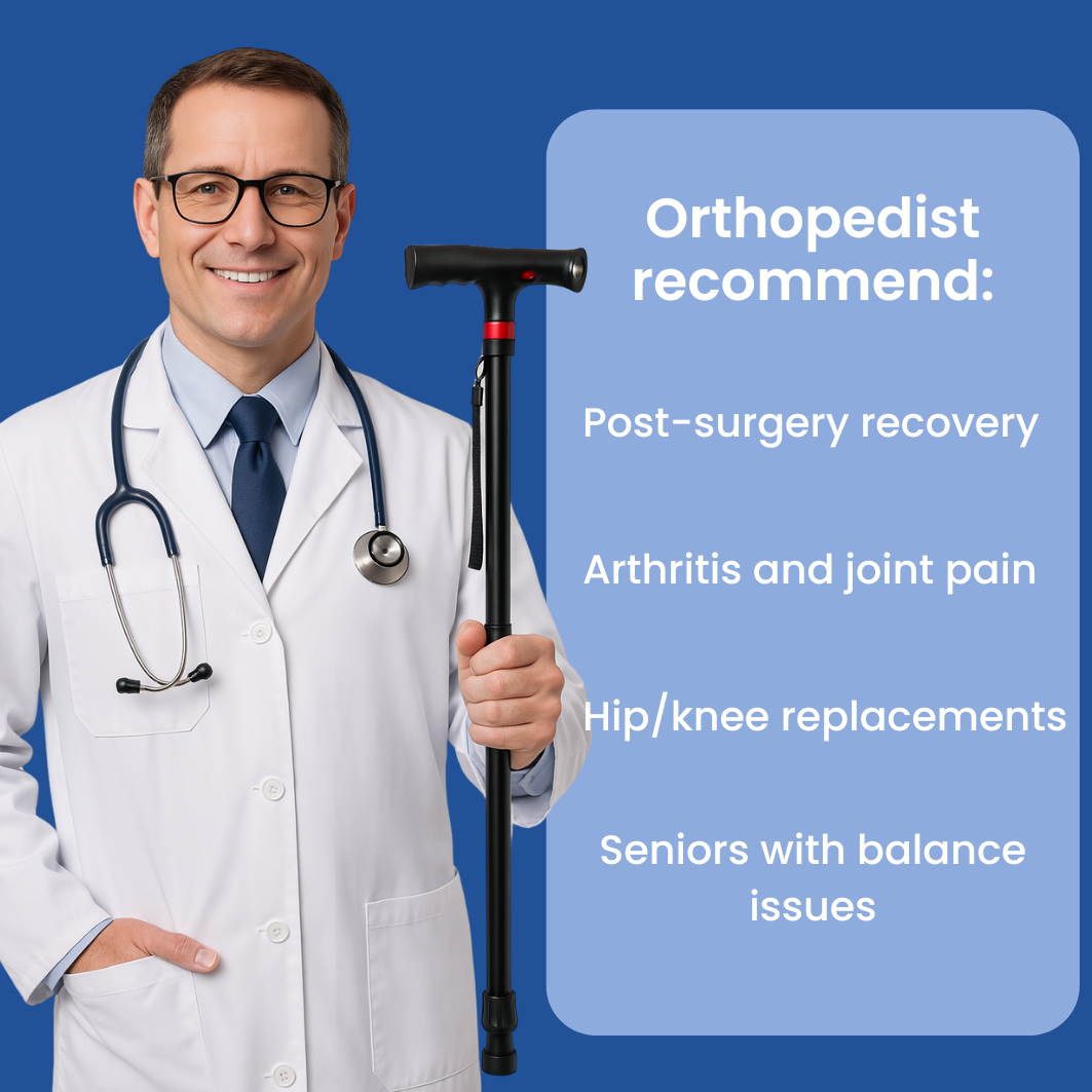 Walking Cane – Ergonomic, Lightweight Design for Seniors & Mobility Support