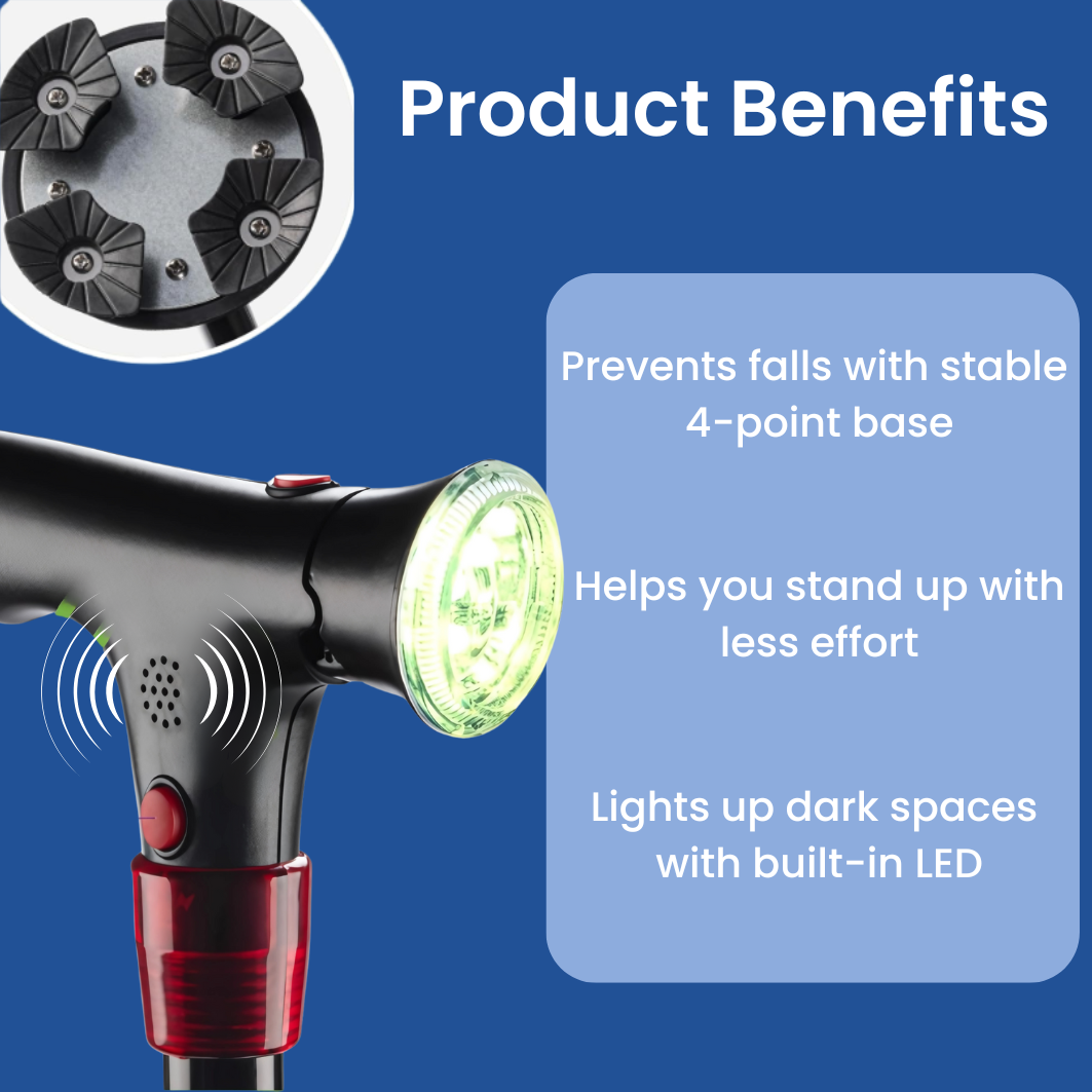 Walking Cane – Ergonomic, Lightweight Design for Seniors & Mobility Support