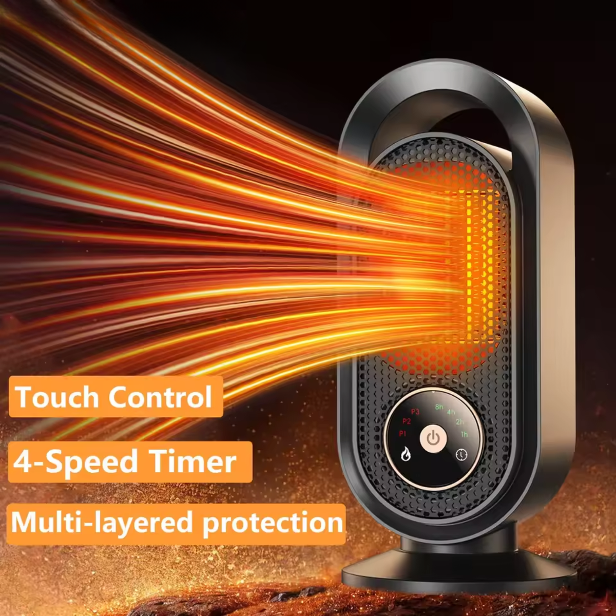 WarmBreeze Mini Heater – Portable 1000W Fan Heater for Desk and Room