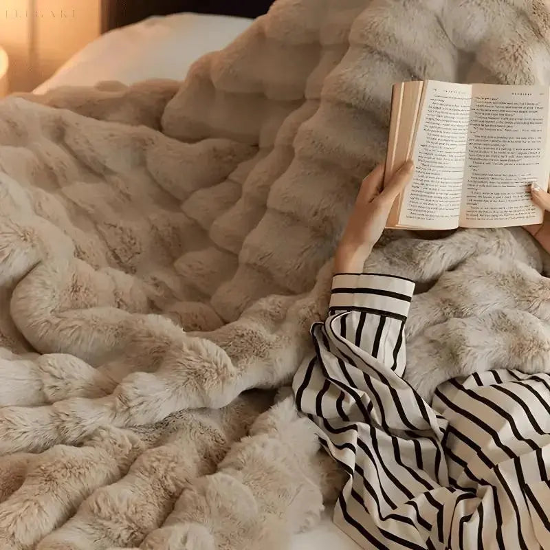 Warming Bubble Blanket – Plush Winter Throw for Sofa & Bed