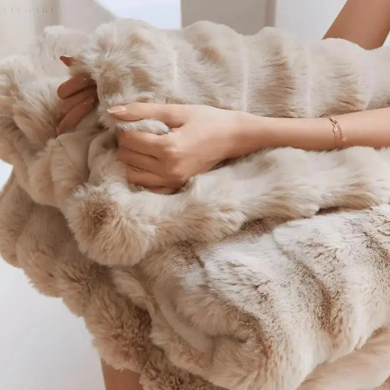 Warming Bubble Blanket – Plush Winter Throw for Sofa & Bed
