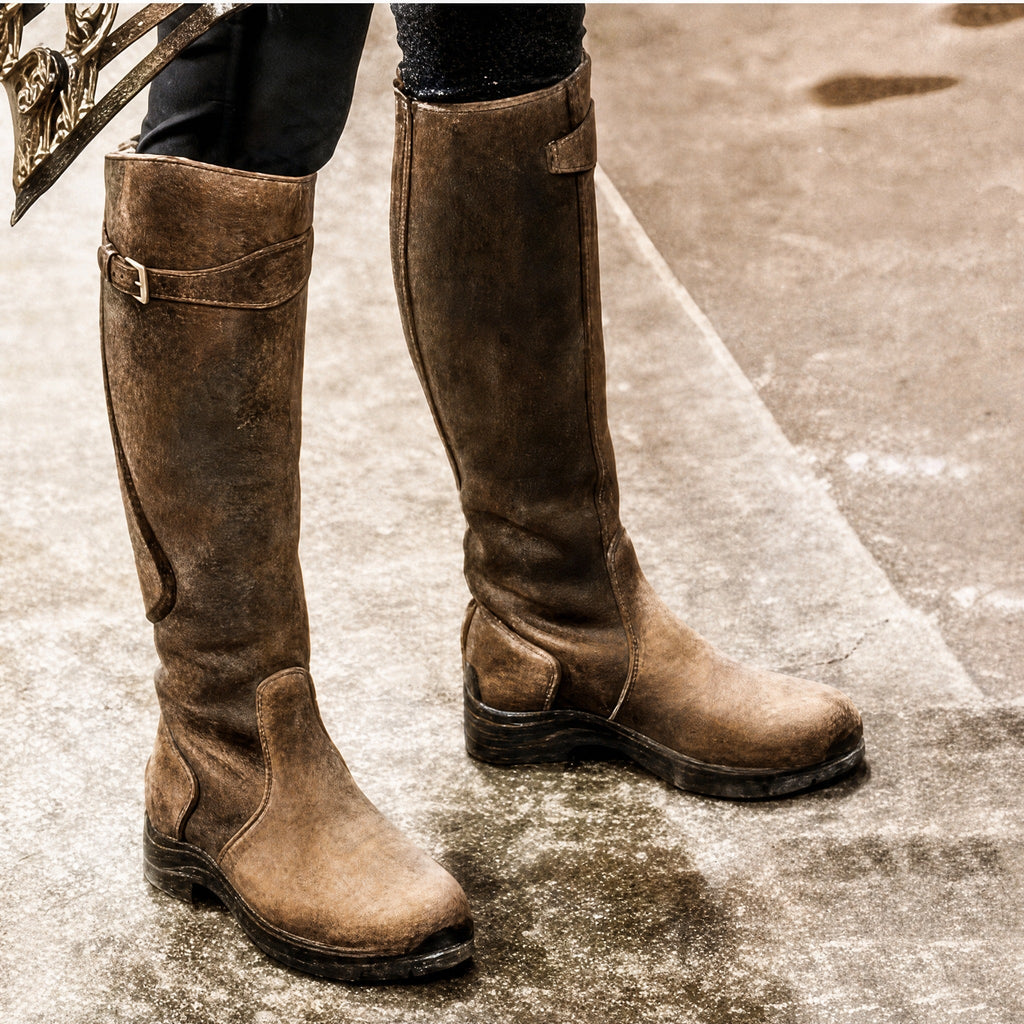 Waterproof Leather Winter Riding Boots