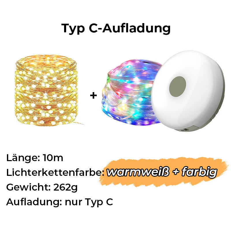 Waterproof Portable Collapsible Fairy Lights for Outdoor Use
