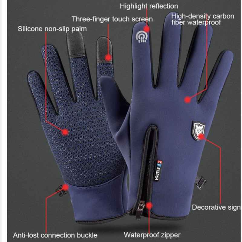 Waterproof Thermal Gloves for Winter with Touchscreen Capability