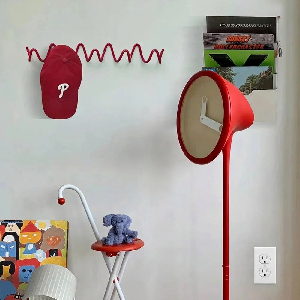 Wave Wall Mounted Coat Rack – Iron Hook Rail with 3 or 5 Hooks & Screws Included, 6 Colors, 13 or 22 Inches