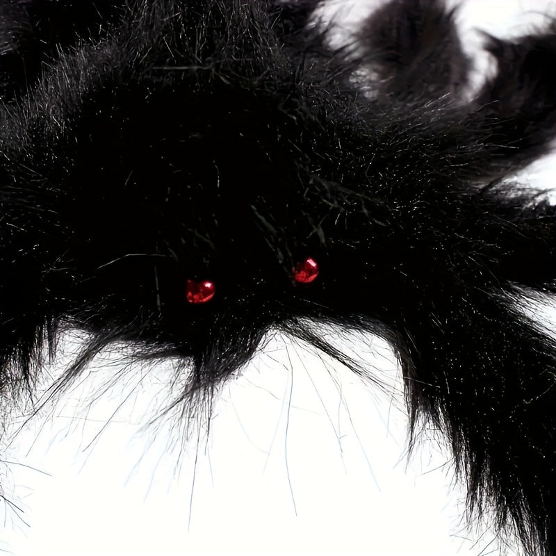 WebCreeper Halloween Decoration Set – 2 Giant Spiders 20" with Stretchy Spider Web