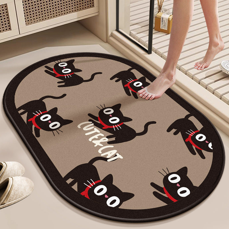 Whimsical Kitten Decorative Area Rug