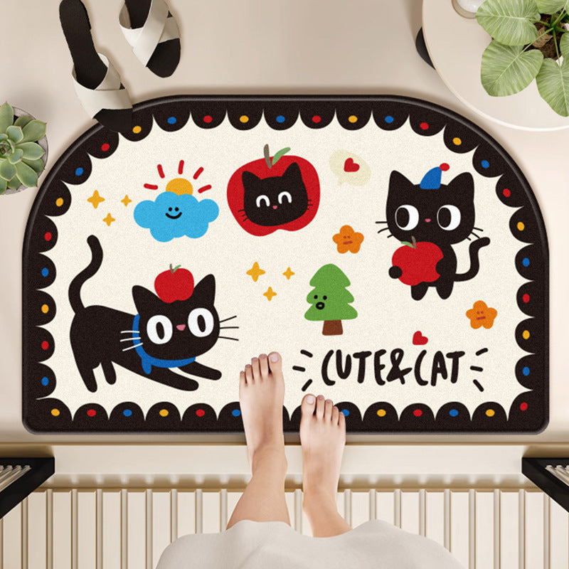 Whimsical Kitten Decorative Area Rug