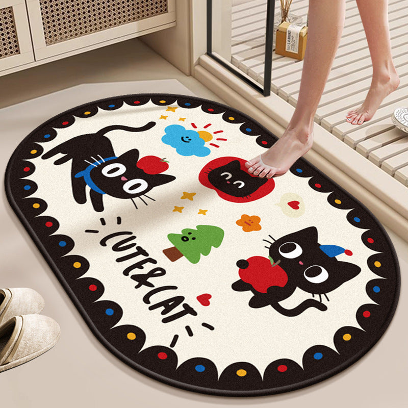 Whimsical Kitten Decorative Area Rug