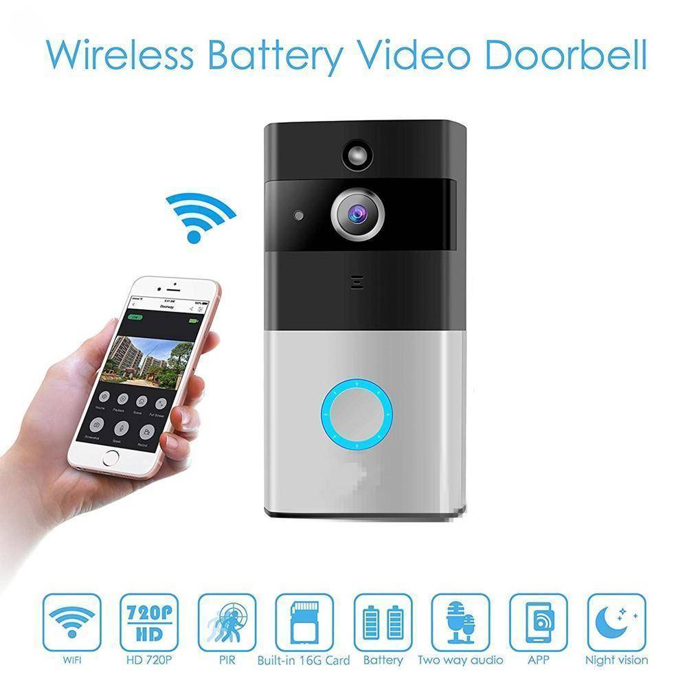 WiFi Video Doorbell Camera with Motion Detection and Night Vision