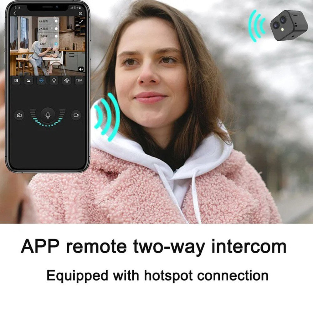 Wireless 4K Security Camera with 170° Wide Angle & Two-Way Audio