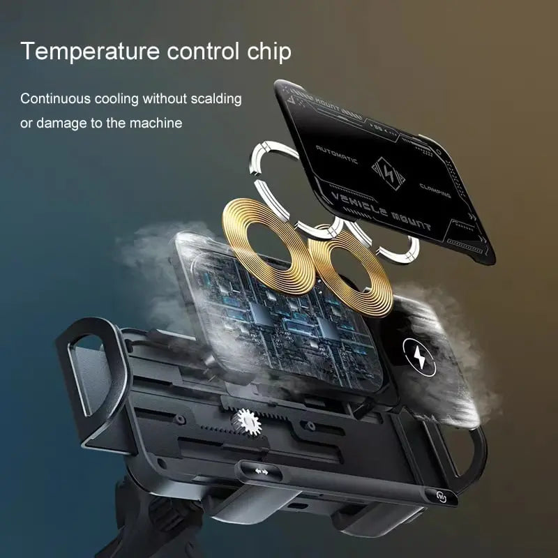 Wireless Charging Car Phone Mount with Auto-Grip